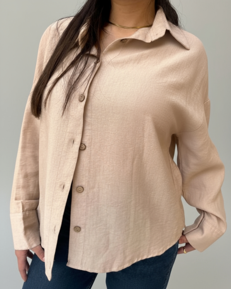 Beig Basic linen shirt
