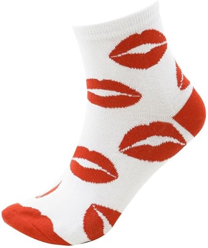 Lips Pattern Ankle Socks
