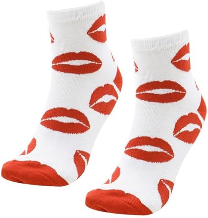 Lips Pattern Ankle Socks