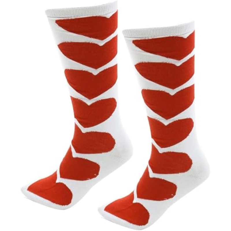 Hearts Pattern Long Socks