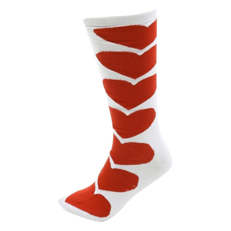 Hearts Pattern Long Socks