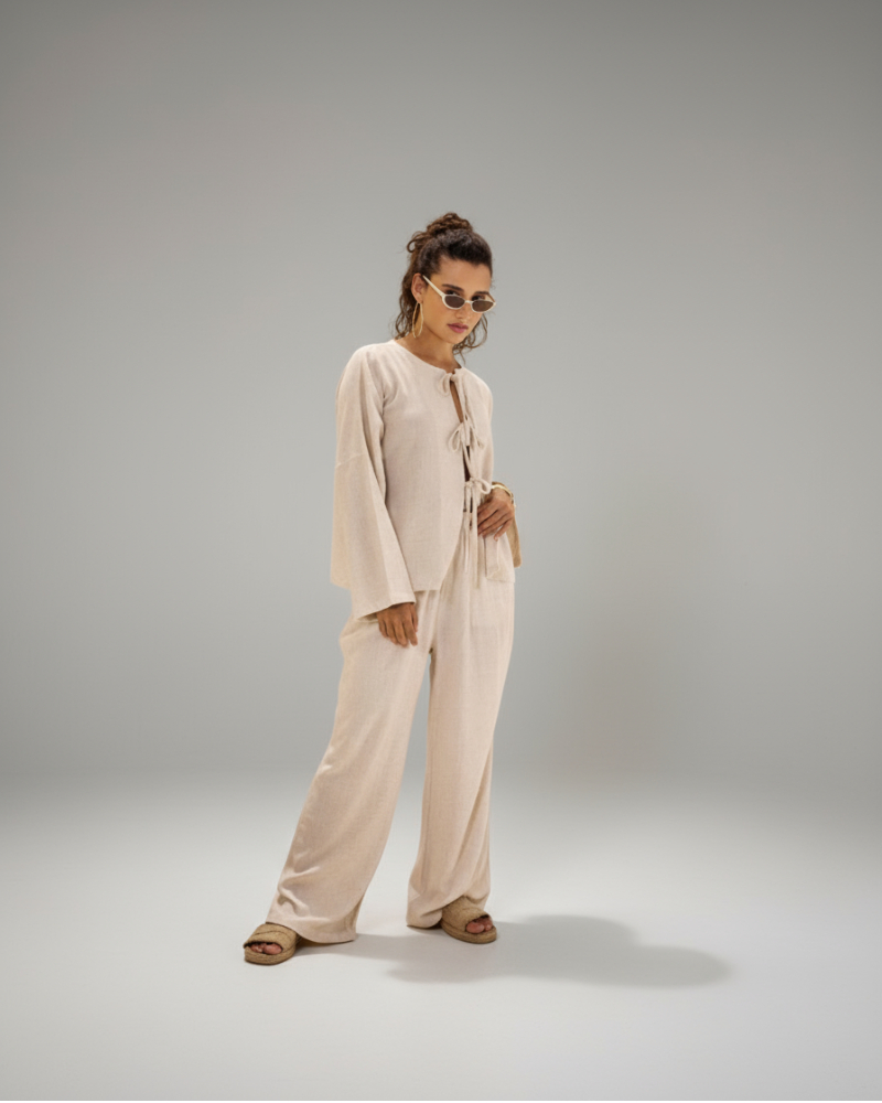 Pure Beige Linen Set