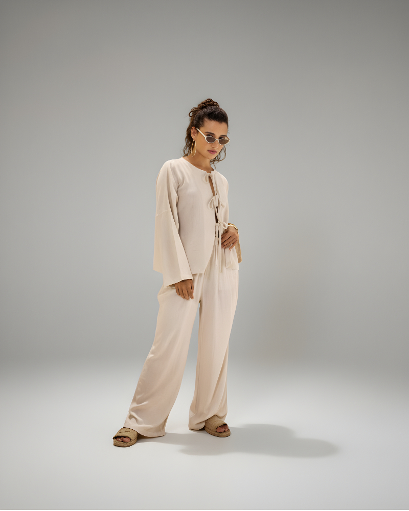 Pure Beige Linen Set