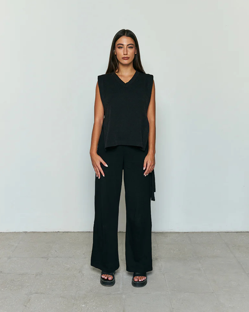 short Side tie overlay top