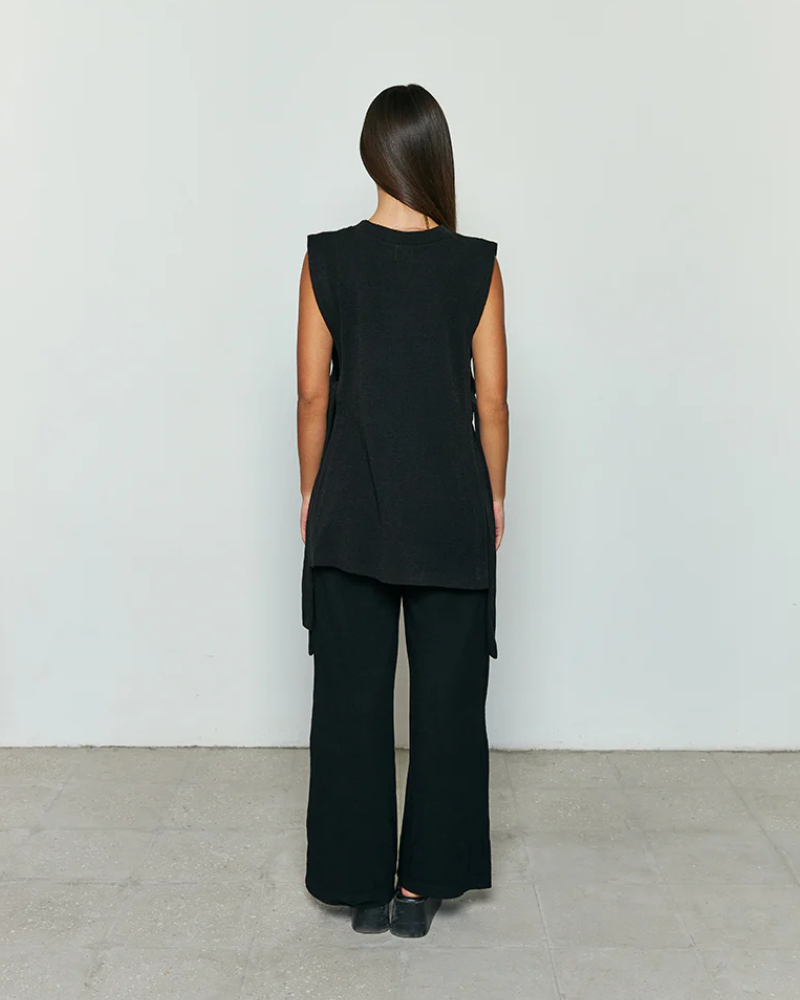 short Side tie overlay top