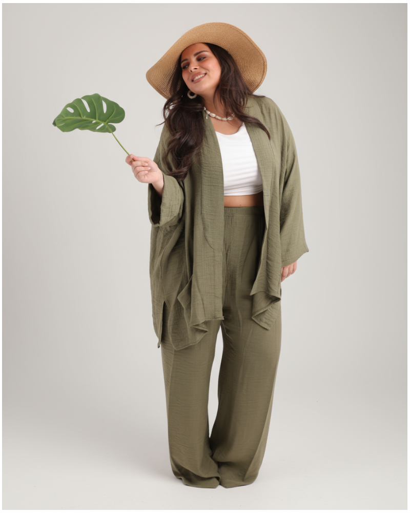 Women&#039;s Crinkle Wide Leg Trousers