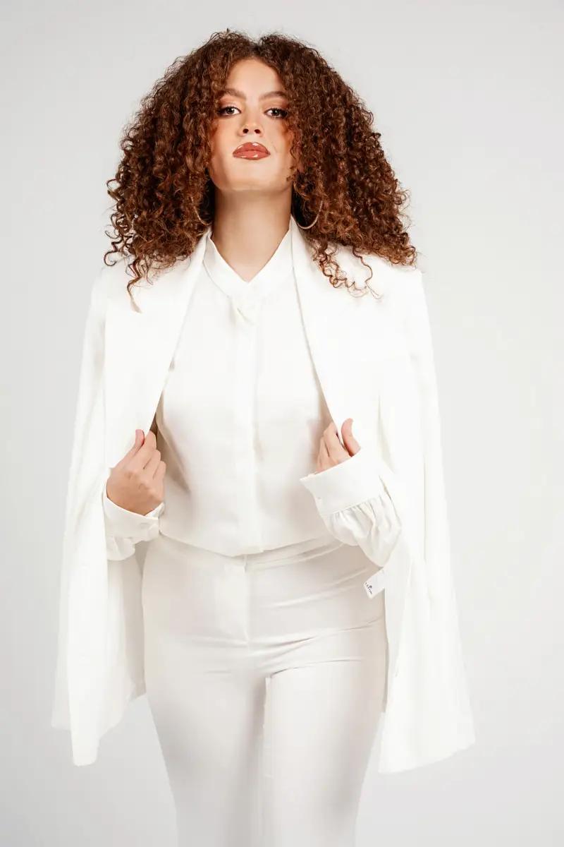 Women&#039;s Elegant Long Sleeve Puff Sleeve Button