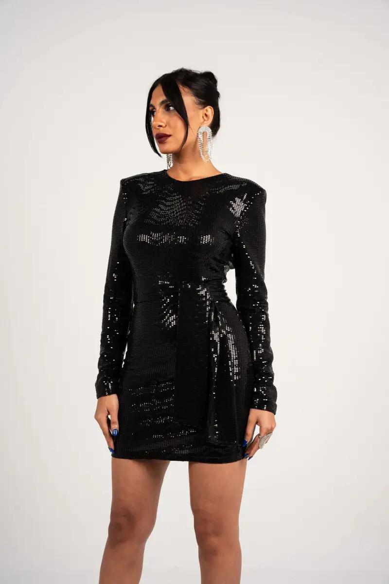 Women&#039;s Long Sleeve Sequin Mini Dress