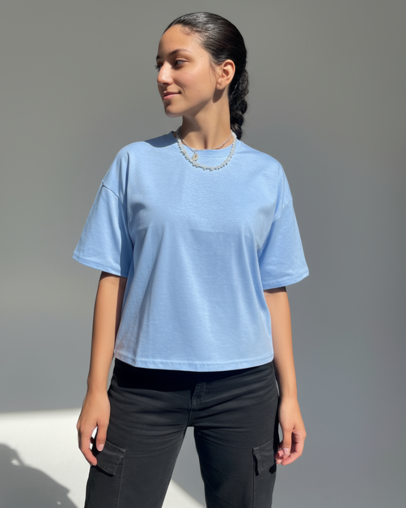 Croptop tshirt (babyblue)