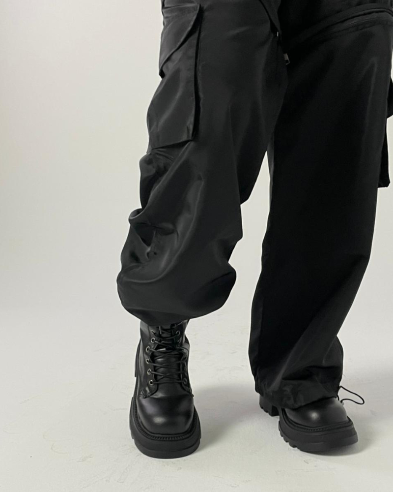 cargo pants black (reversible to shorts)