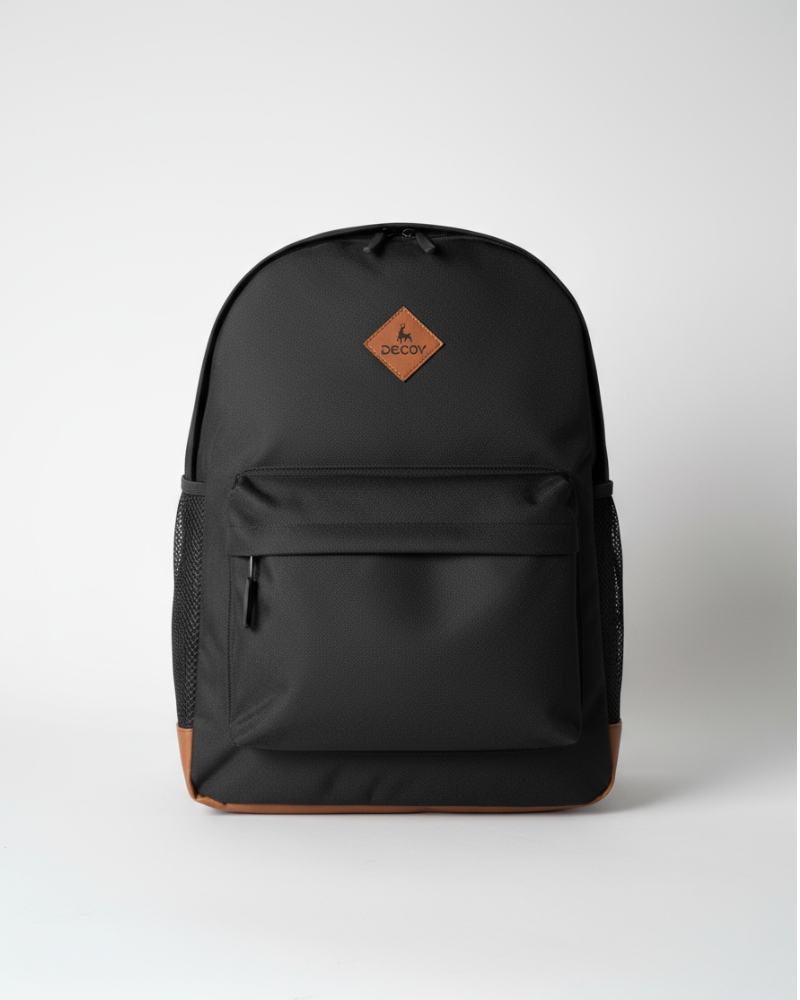 Classic Backpack with Snake Pattern Accents