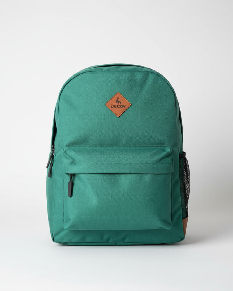 Classic Backpack with Snake Pattern Accents