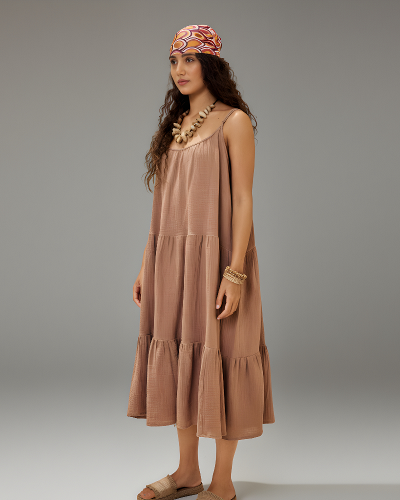 double voile cotton dress For Women