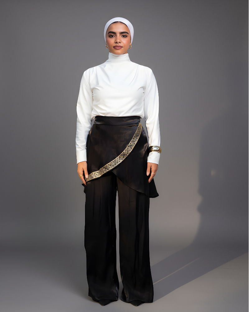 Criss Cross Pants with Islamic Patterns