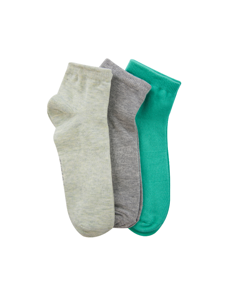 A Pack Of 3 Pieces Plain Short Socks , MultiColoure