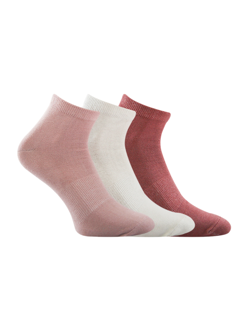 A Pack Of 3 Pieces Plain Short Socks , MultiColoure