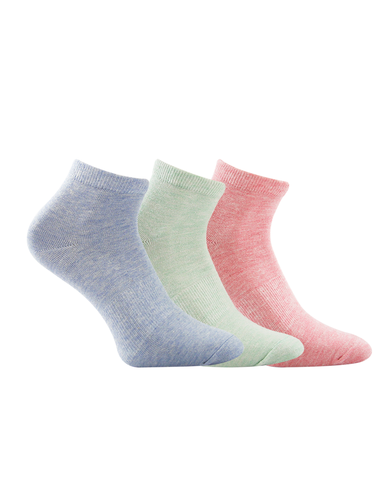A Pack Of 3 Pieces Plain Short Socks , MultiColoure