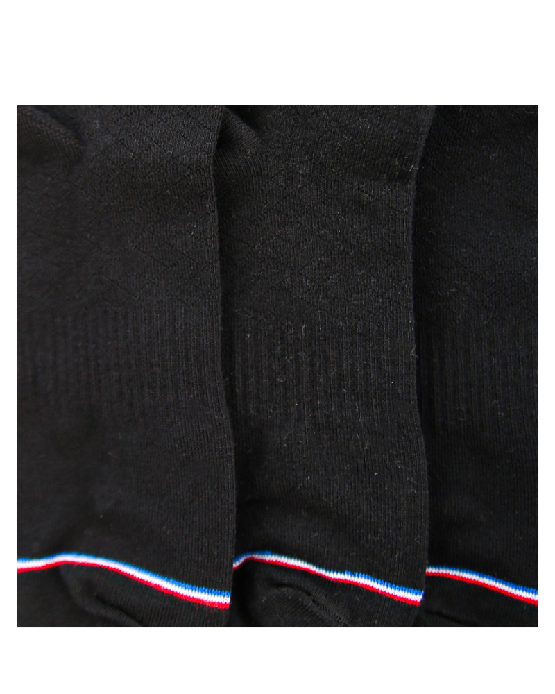A Pack Of 3 Pieces Plain Short Socks , Black For Men