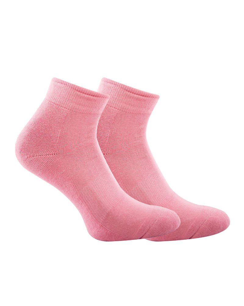 Short Printed Socks Half Terry Pink For Women