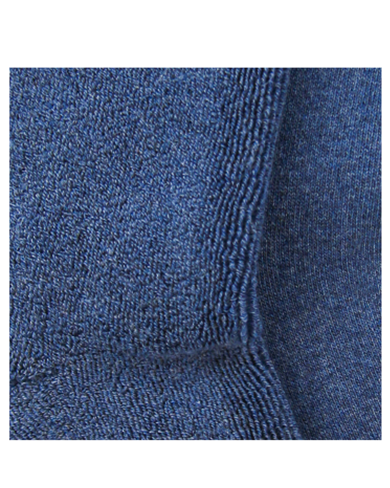 Long Plain Socks Full Terry Navy For Unisex