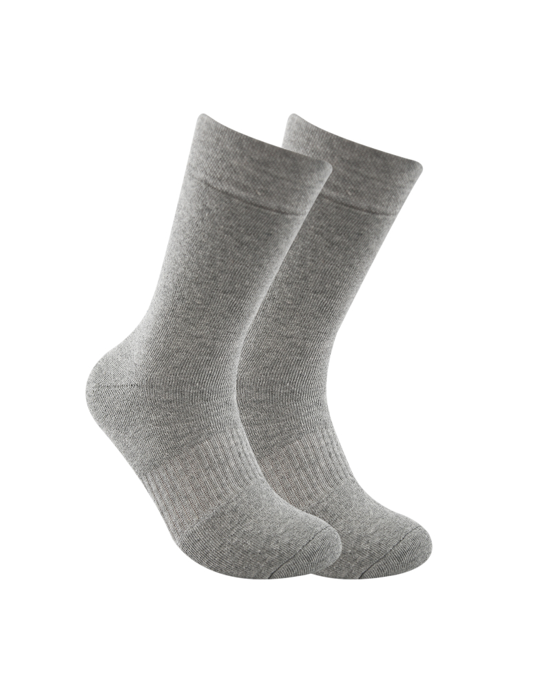 Long Printed Socks Full Terry Grey For Unisex