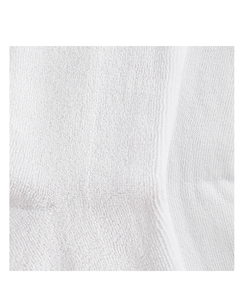 Long Printed Socks Full Terry White For Unisex