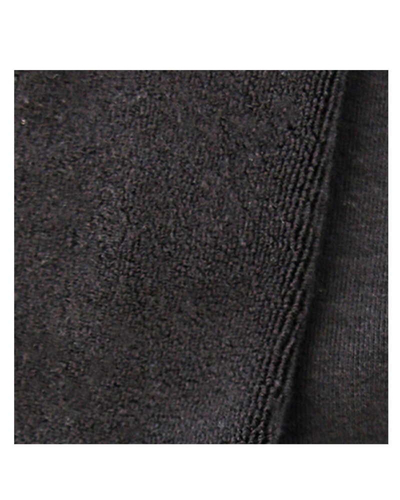 Long Plain Socks Full Terry Black For Unisex