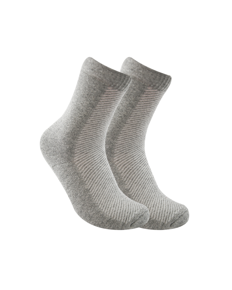 Long Plain Socks Half Terry Grey For Men