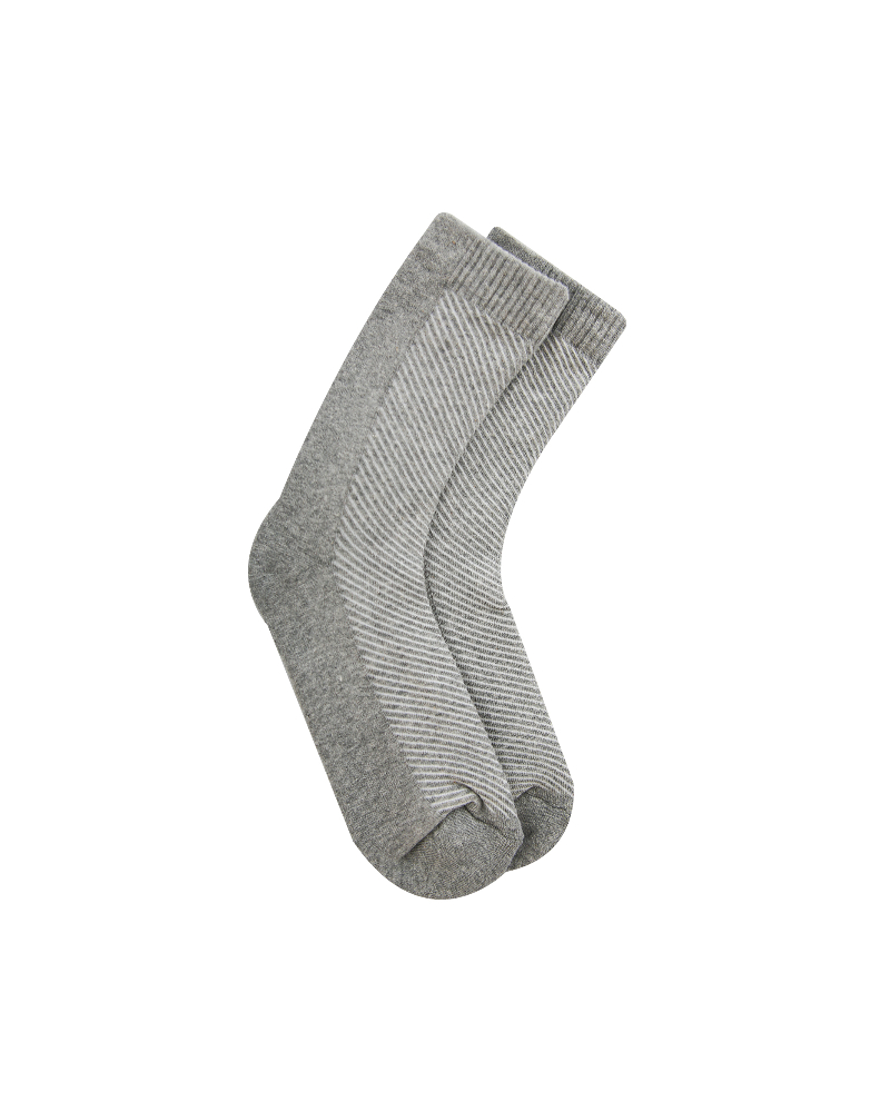 Long Plain Socks Half Terry Grey For Men