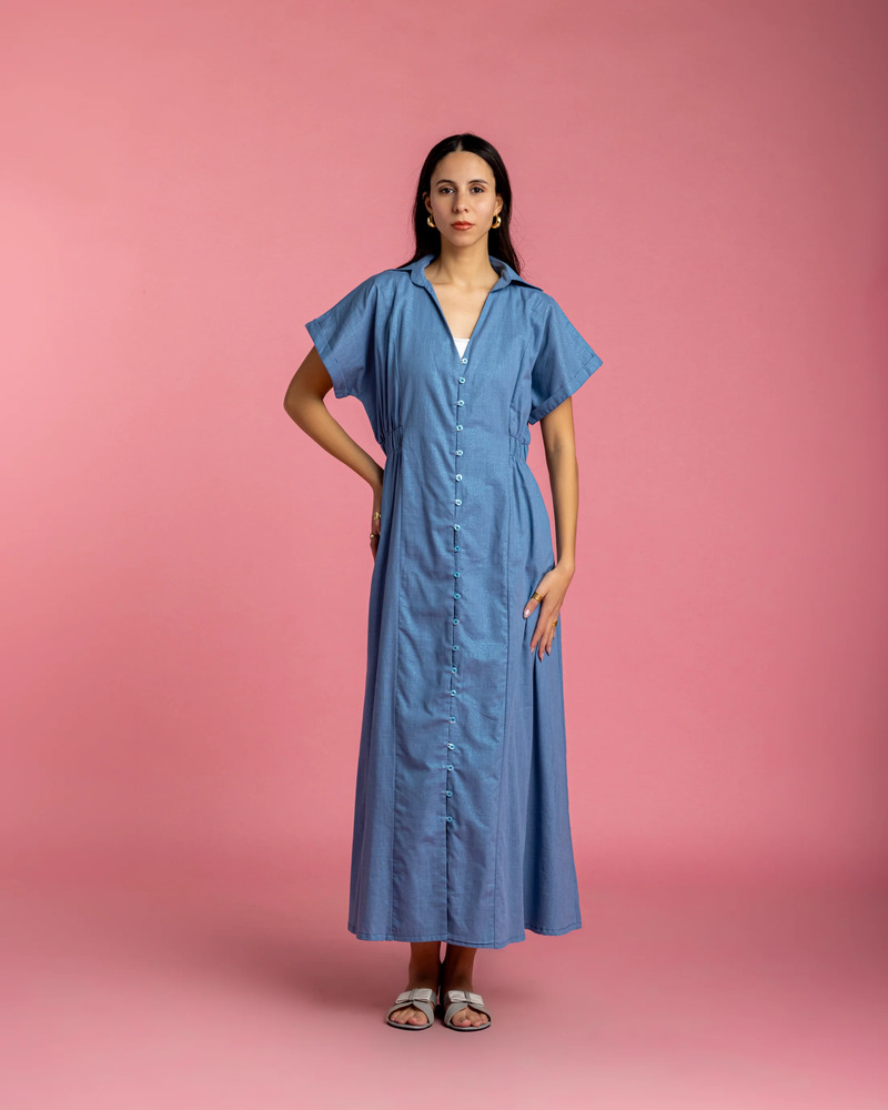 Aziza Dress with Metallic Sparks