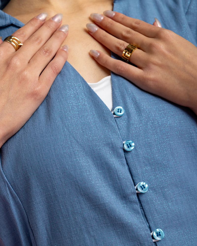 Aziza Dress with Metallic Sparks